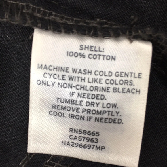 Halogen Black Front Zip‎ Cotton Biker Moto Jacket - Picture 13 of 14